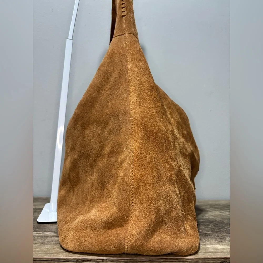 Haute Hippie Suede Shoulder Hobo Festival Bag - Picture 7 of 13